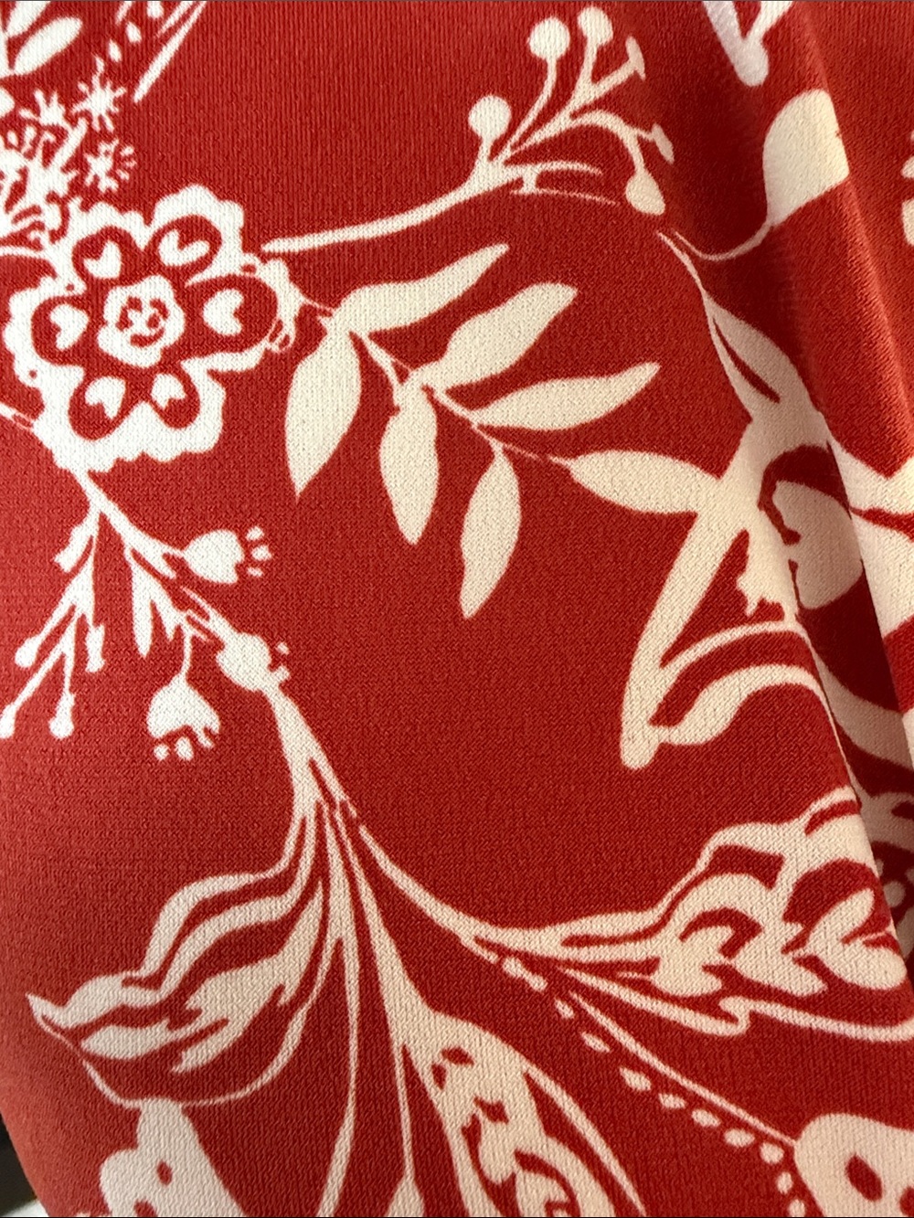 London Times Red and White Floral Midi Wrap Dress - Picture 10 of 10
